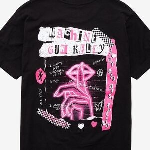 Machine Gun Kelly T Shirt Retired Hot Topic Festival Black and Pink size Large